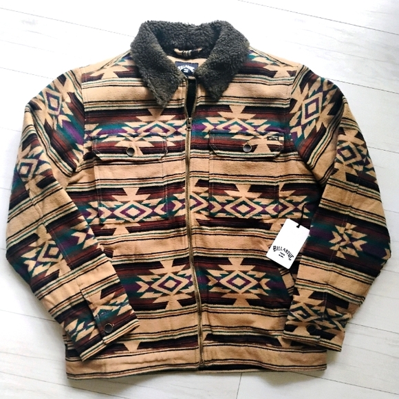 BILLABONG NEW Barlow Sherpa Lined Jacket - Picture 1 of 14